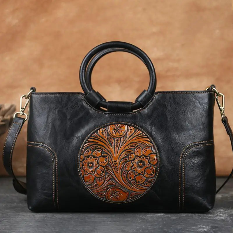 Mille - Bolso de mano vintage con relieve