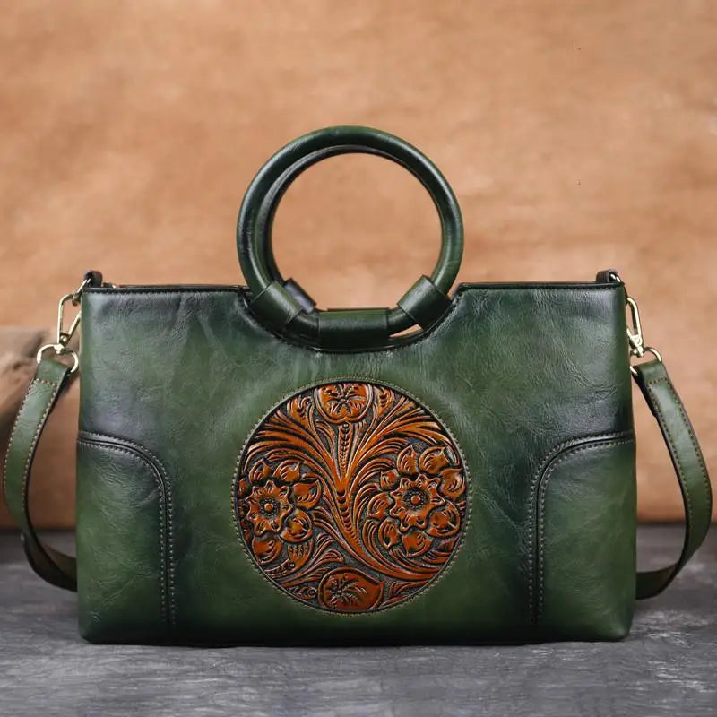 Mille - Bolso de mano vintage con relieve