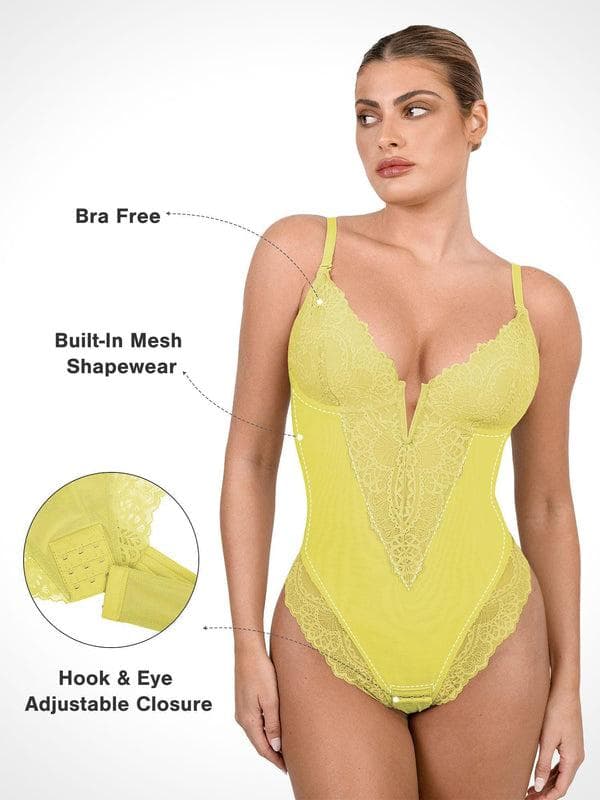 Elegant Lace Shaping Bodysuit