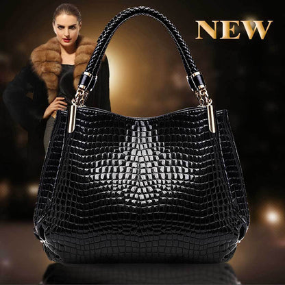 Xella | Elegante bolso con motivo de cocodrilo.