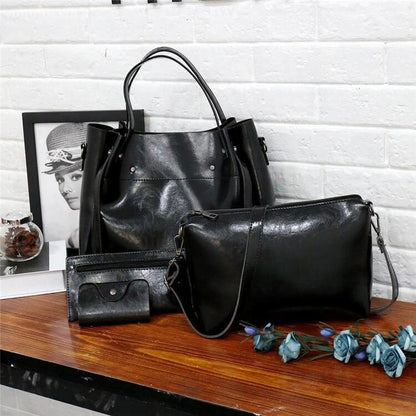 Xavia - Conjunto de 4 bolsos vintage para mujer