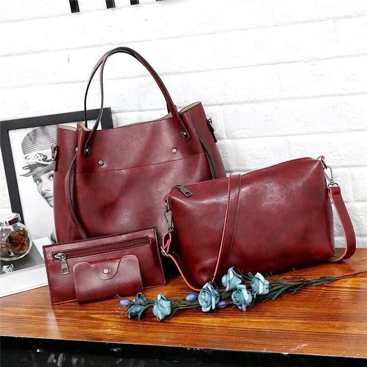 Xavia - Conjunto de 4 bolsos vintage para mujer
