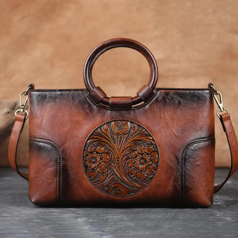 Mille - Bolso de mano vintage con relieve