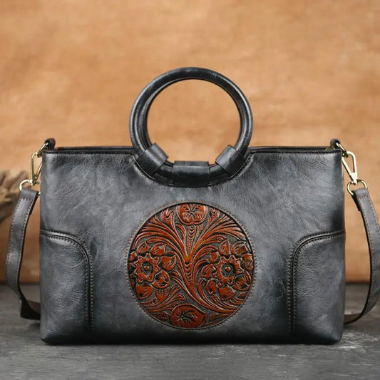 Mille - Bolso de mano vintage con relieve
