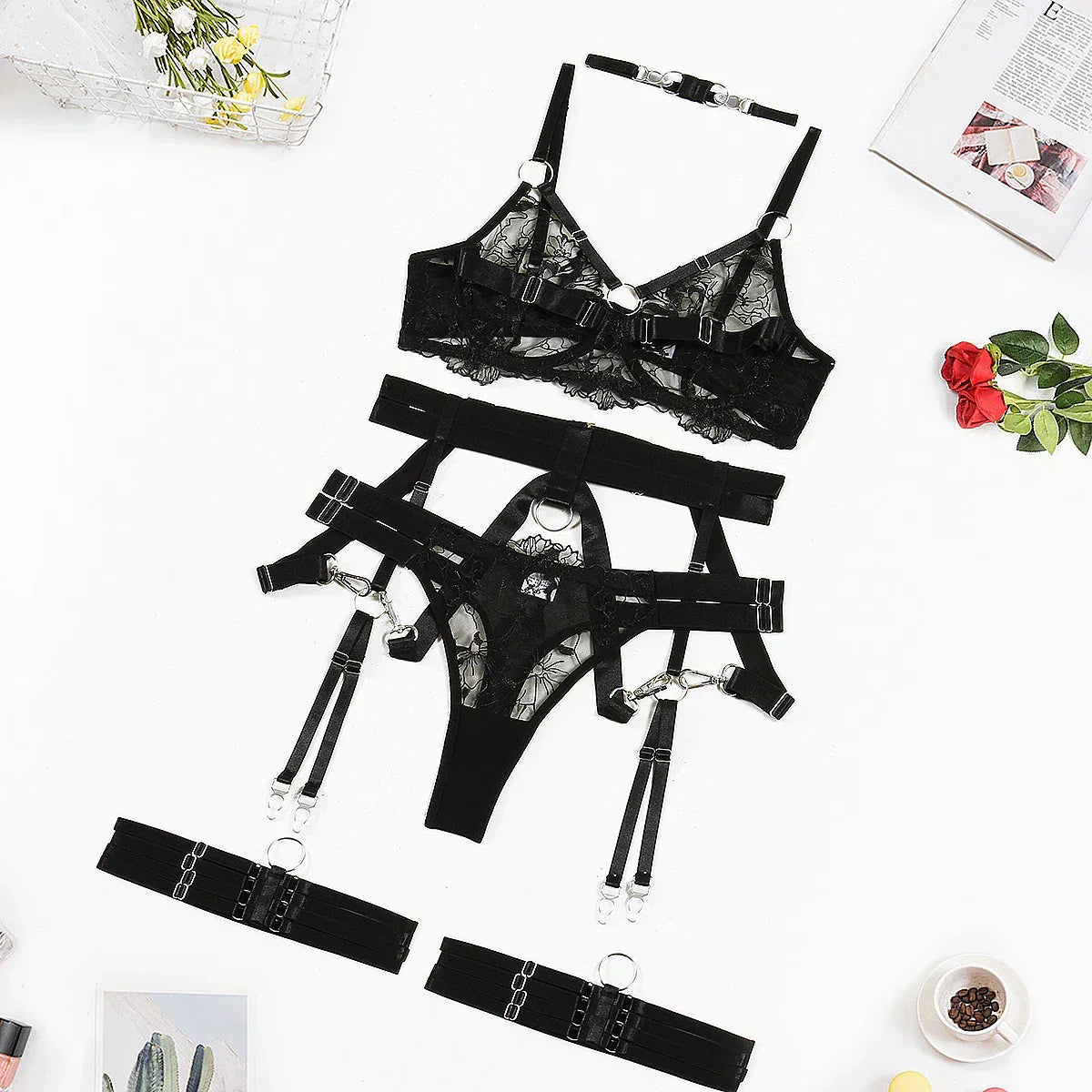 Jasmin - Conjunto de lencería de 3 piezas