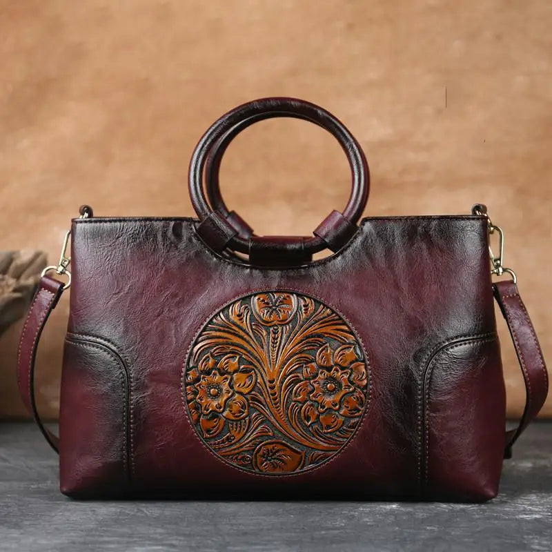 Mille - Bolso de mano vintage con relieve