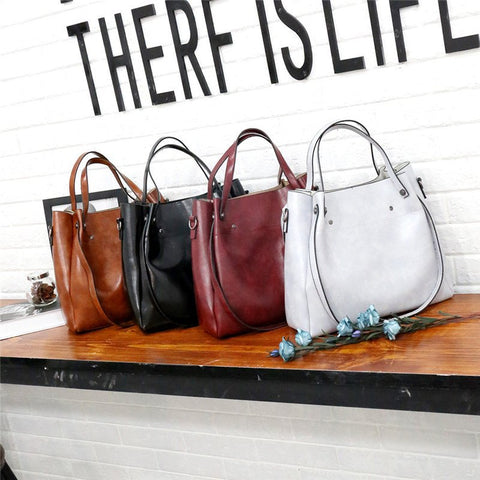 Xavia - Conjunto de 4 bolsos vintage para mujer