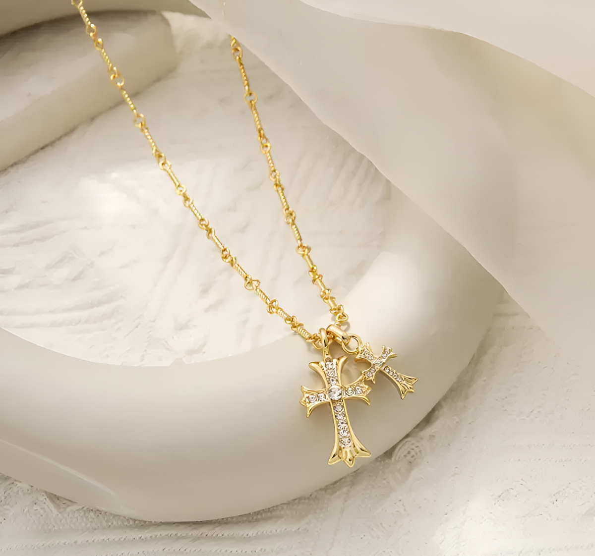 Divine Duo Cross Pendant