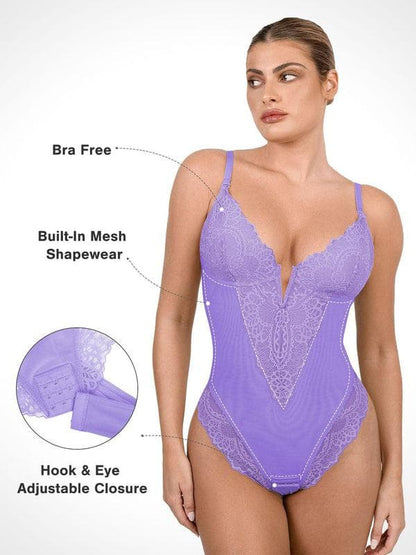 Elegant Lace Shaping Bodysuit