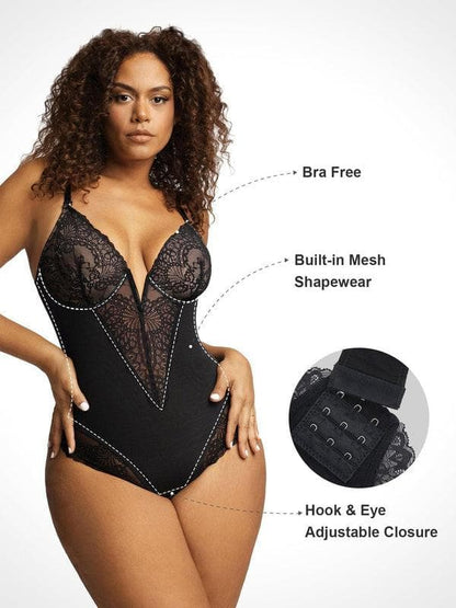 Elegant Lace Shaping Bodysuit